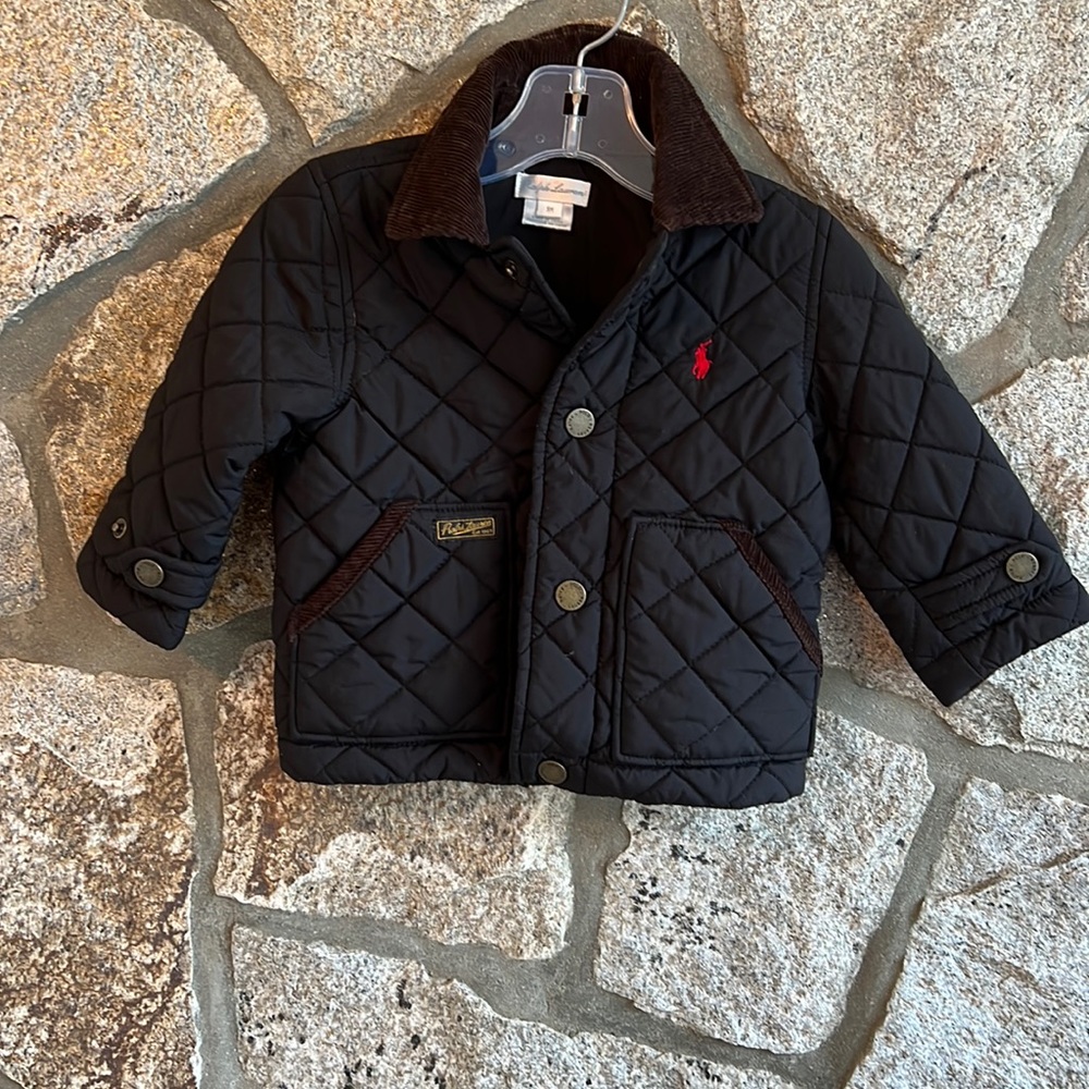 Ralph Lauren Quilted Jacket with Corduroy Trim